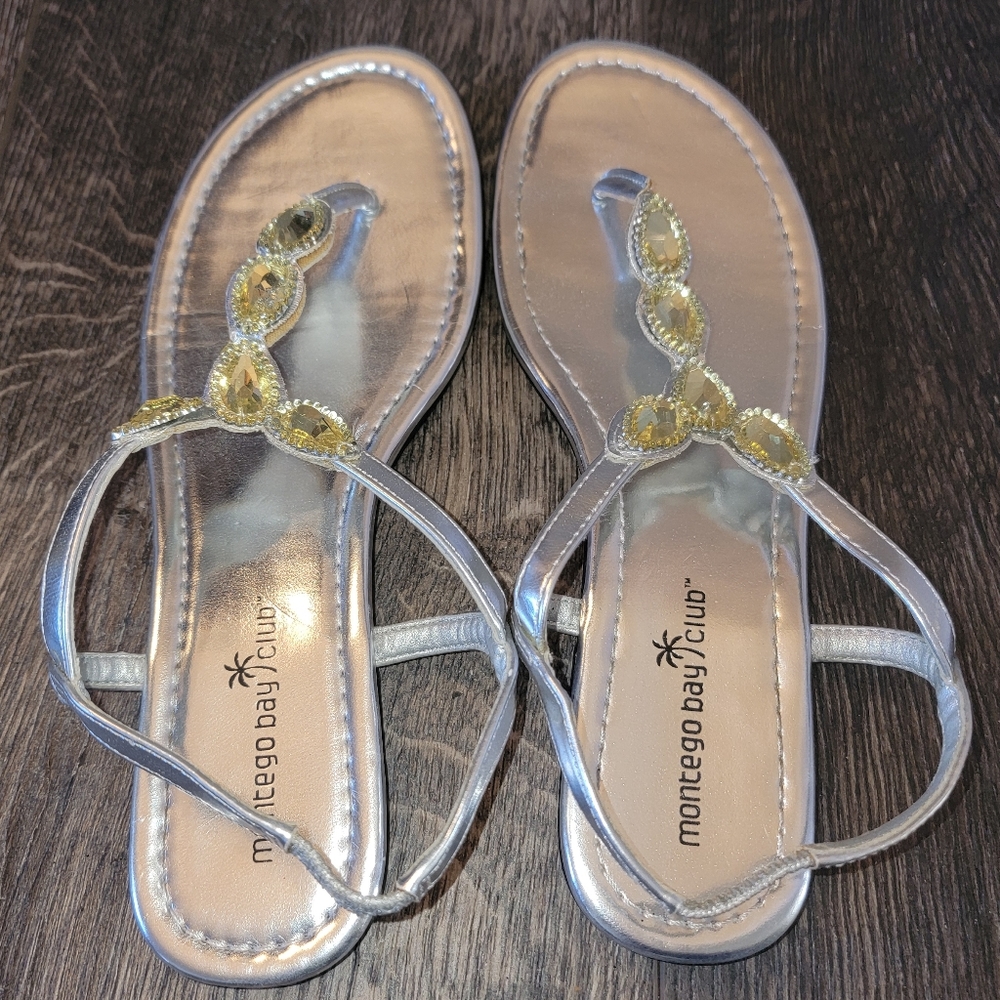 Silver Montego Bay Club sandals